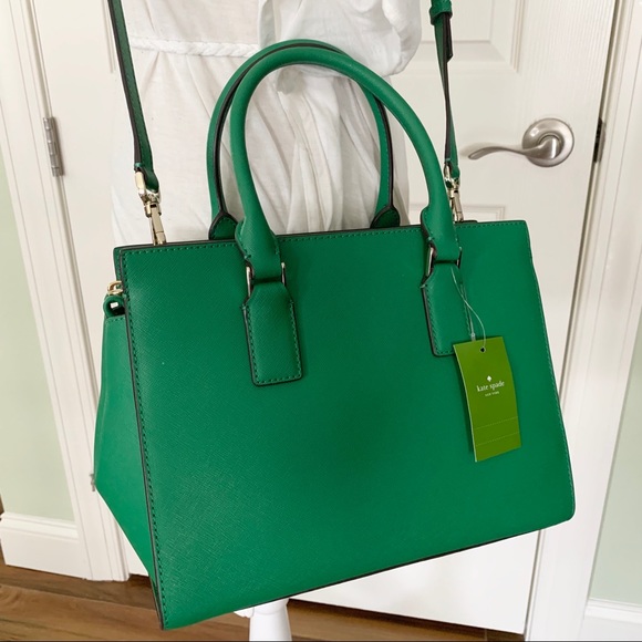 Kate spade medium satchel Cameron green bean new - Picture 2 of 6